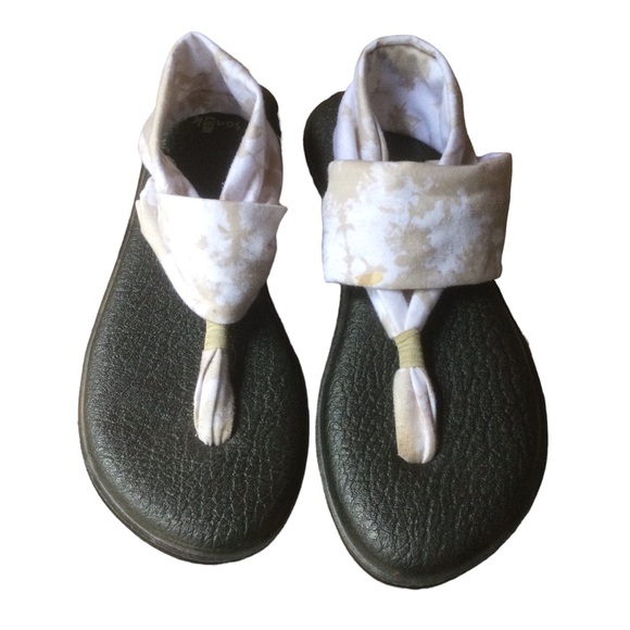 Sanuk Yoga Mat Sling 2 Prints Flip Flops Sandals Size 7 - Picture 2 of 5